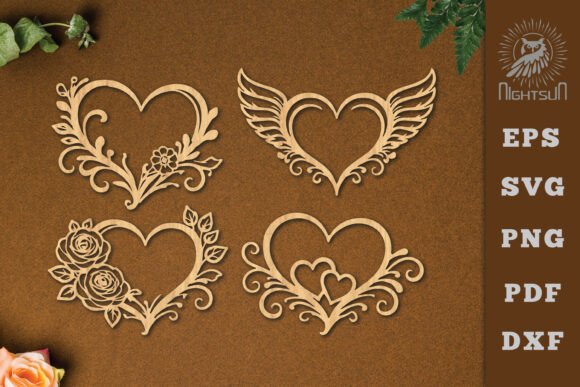 Decorative Floral Hearts Lasercut SVG Review