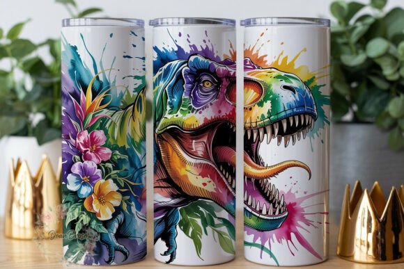 Floral Dinosaur Roar 20oz Tumbler Wrap Review