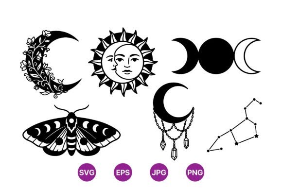 Mystic Moon and Sun SVG Clipart Review