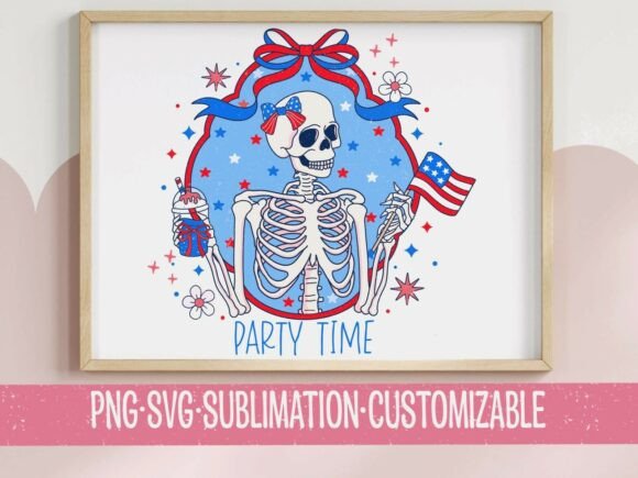 Party Time Patriotic Skeleton SVG Review