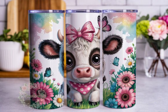 Pink Floral Cow 20oz Tumbler Wrap Review