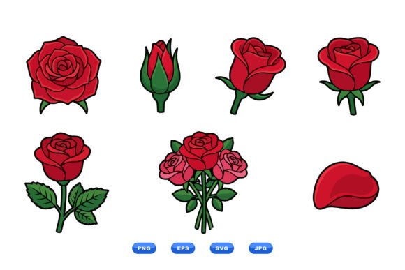 Red Rose Clipart Collection