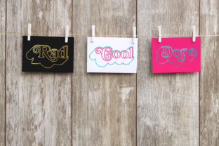 Review: Retro Slang Words Single Line Embroidery Design