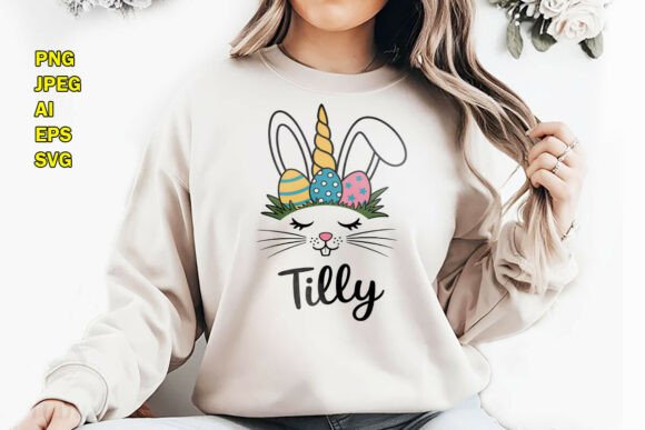 Tilly Easter Bunny Unicorn T-Shirt PNG Review