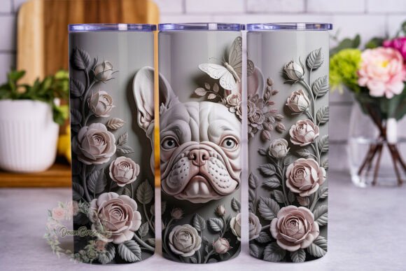 White French Bulldog Floral 20oz Tumbler Review